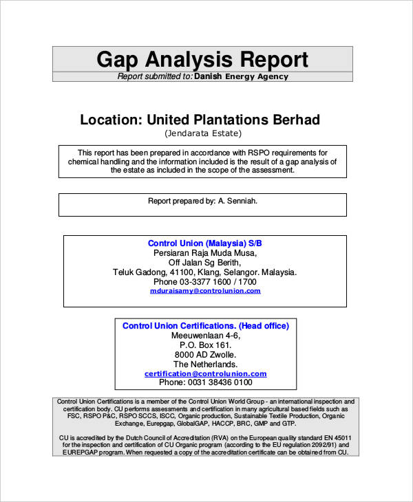 gap analysis worksheet in healthcare